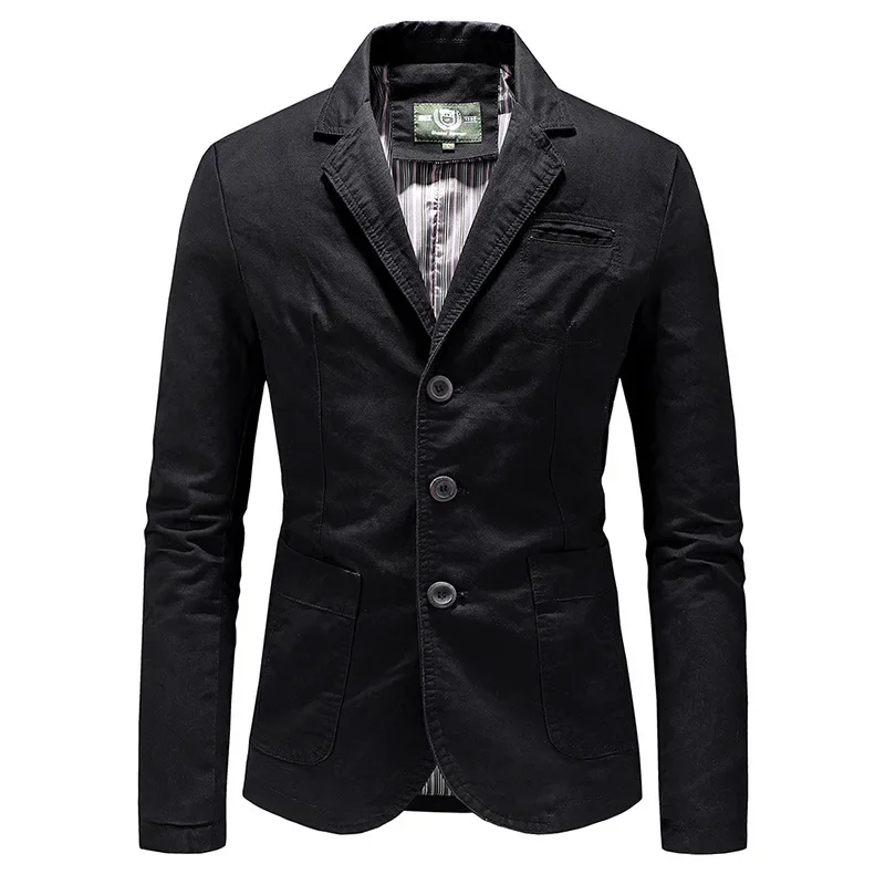 

MAIDANGDI High Quality 2024 New Suit Jacket with Fashionable and Handsome Solid Color Professional Work Clothes Men's Jacket