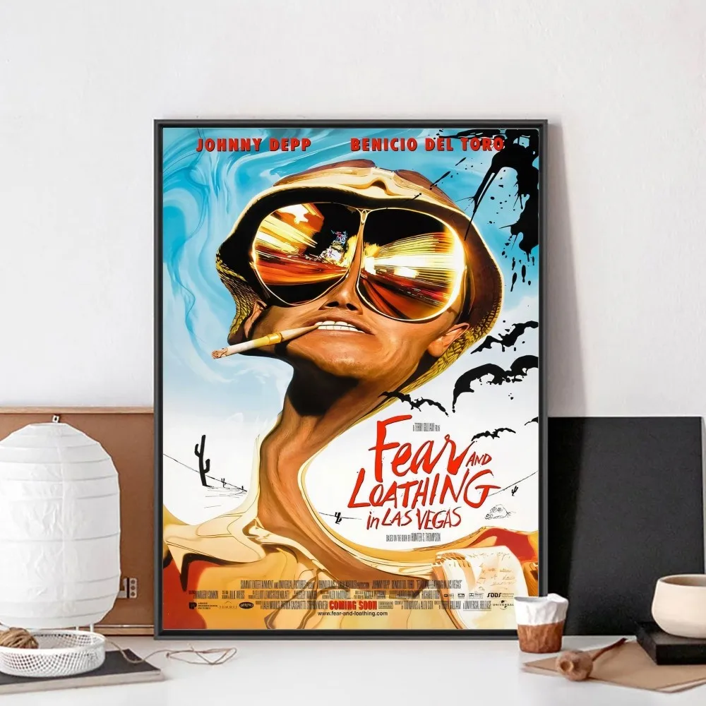 Fear and Loathing In Las Vegas Movie Poster No Framed Kraft Club Bar Paper Vintage Wall Art Painting Bedroom Study Stickers