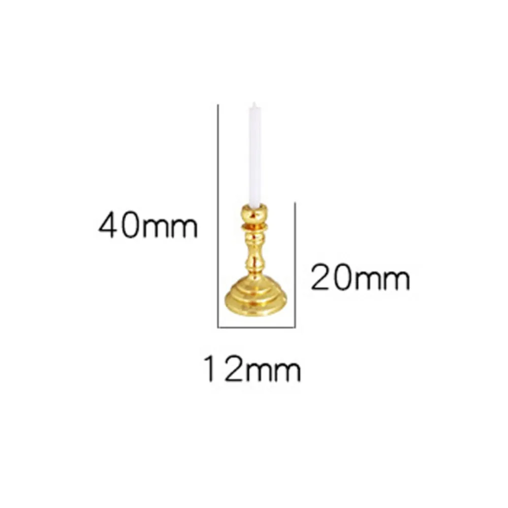 1:12 skala domek dla lalek miniaturowy świecznik żywica Mini świeczniki meble zabawki żywica syntetyczna śliczne miniaturowe świeczniki