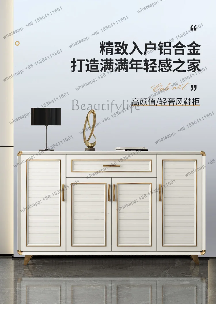 YJ Household door porch cabinet waterproof and sunscreen outdoor balcony large-capacity storage cabinet