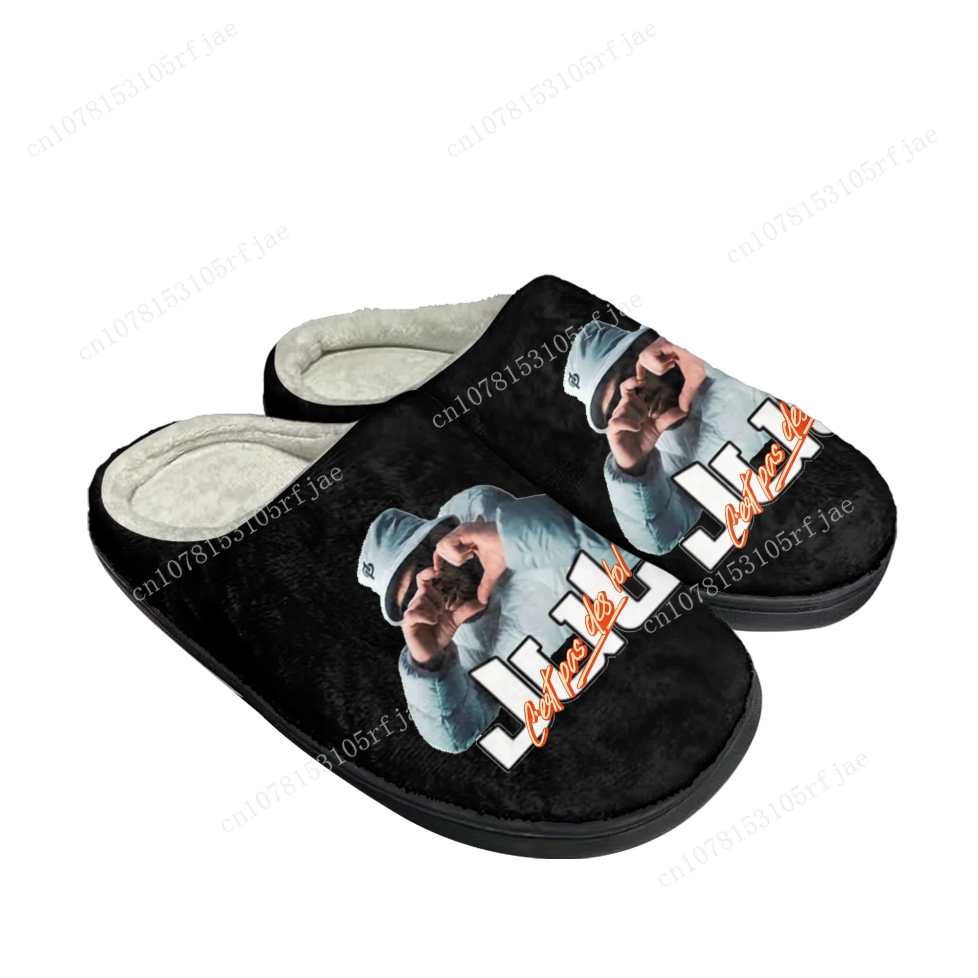 Populaire Rapper JuL Home Katoenen Slippers Heren Dames Tienermode Pluche Slaapkamer Casual Warme Schoenen Op maat gemaakte pantoffel