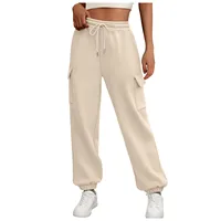 Women's Sweatpants Fleece Lined Baggy Athletic Jogger Trousers With Pockets 2025 Fall Casual Trendy Cargo Pants Fall Outfits - Image 3
