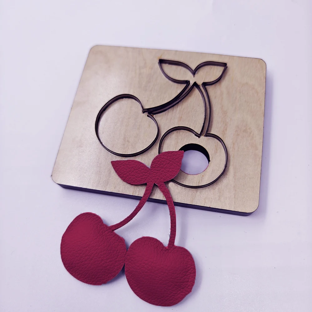 

1 шт., форма для вырезания из кожи в виде маленькой вишни, для рукоделия, для изготовления брелоков, подвесок для сумок и изделий из кожи