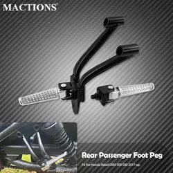 Motorcycle Rear Passenger Foot Pegs Footrests Pedals Black For Honda Rebel CMX300 CMX500 2017 2018 2019 2020 2021 2022 Footpegs