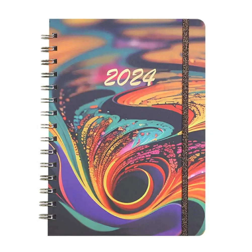 A5 Notebook mensile Planner scrittura liscia Premium addensato pagina fiore tema bobina anello calendario blocco note