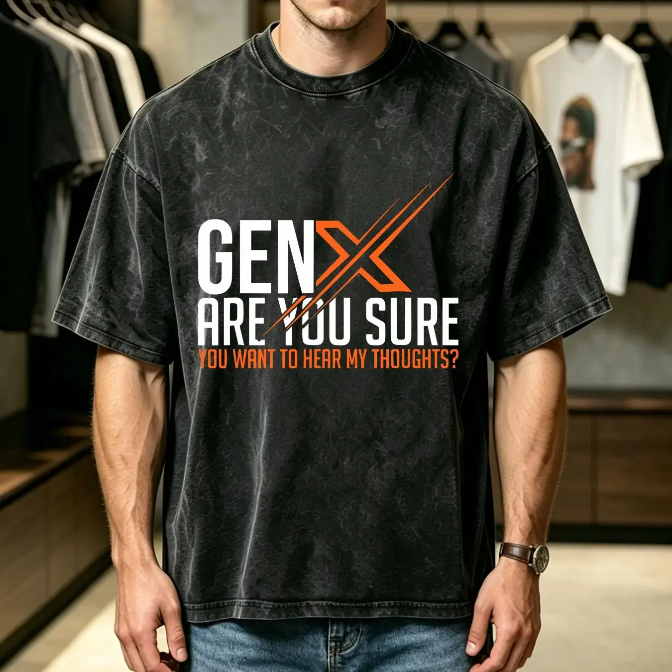 washed T Shirt Funny Generation X Humor 60s 70s Gen Xers Sarcastic long or short sleeves vintage Washed Versatile