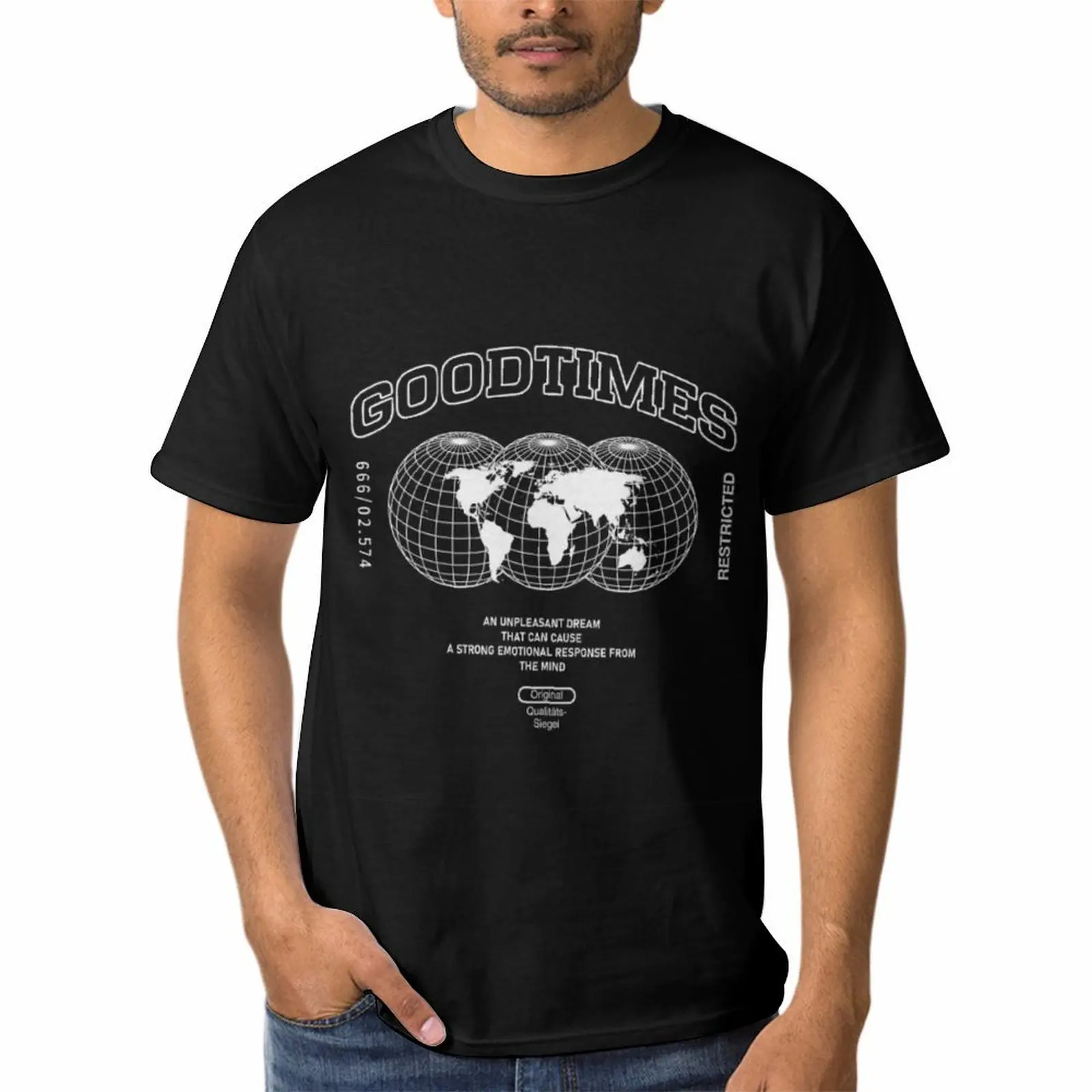 GOODTIME-Camiseta con logotipo de película para hombre, Camisetas estampadas, divertidas, de aduana, de verano summer casual