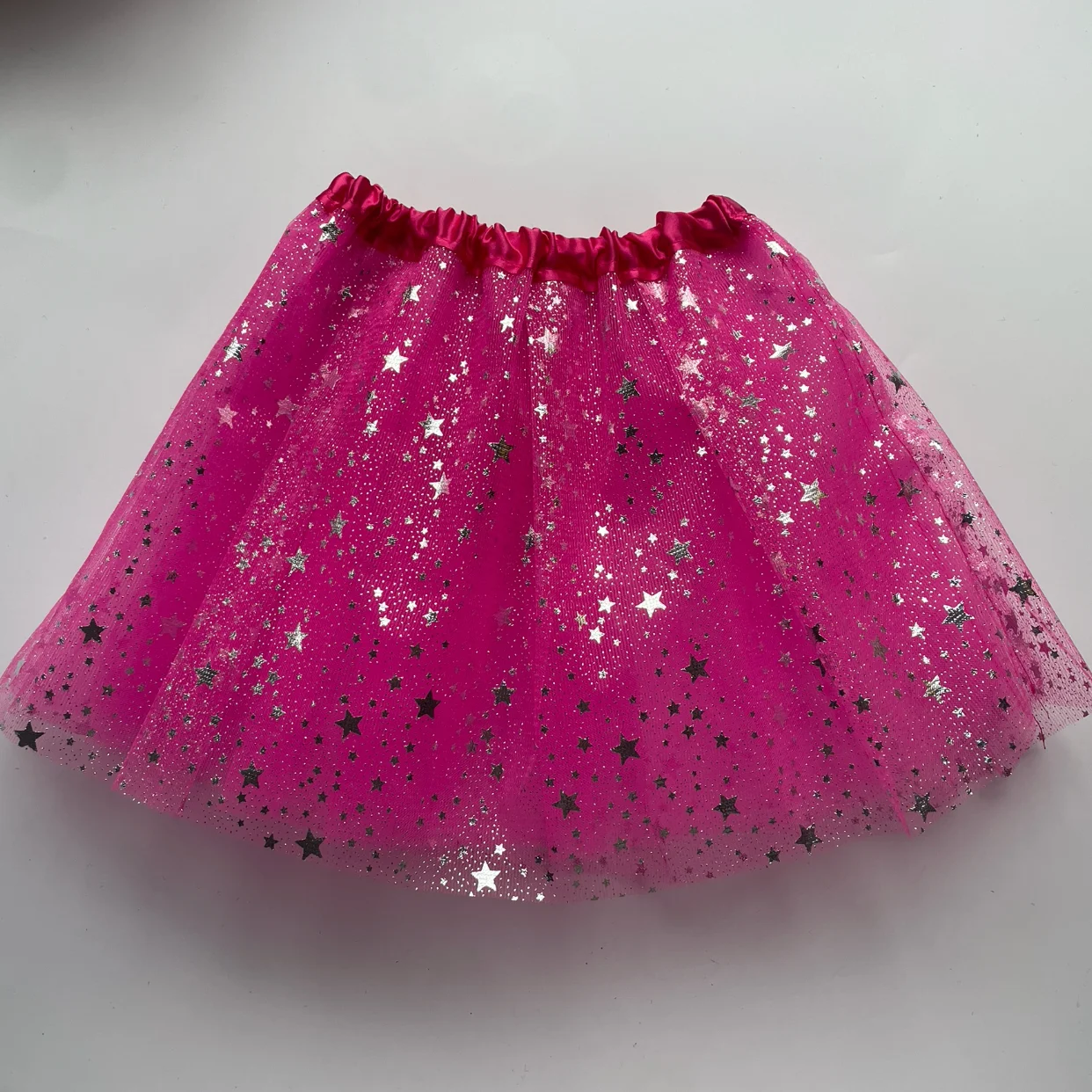 Children\'s mesh TUTU skirt, starry mini skirt, light and bright dance dress, with multiple colors to choose from