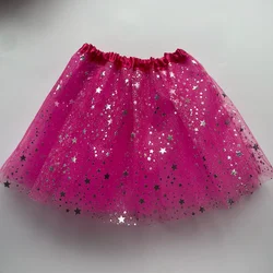 Children's mesh TUTU skirt, starry mini skirt, light and bright dance dress, with multiple colors to choose from