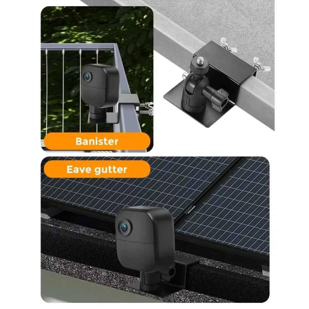 Roof Gutter Special Bracket Solar Panel Bracket Weatherproof Gutter Mount Bracket with Screw for Security Cameras