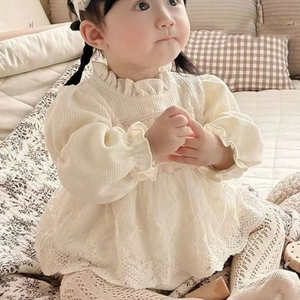 

Fashion Lace Ruffle Baby Jumper Dress Fluffly Infant Romper Toddle Jumpsuit Bodysuit Sweet Newborn Shorts Climb Suit Infant Wear