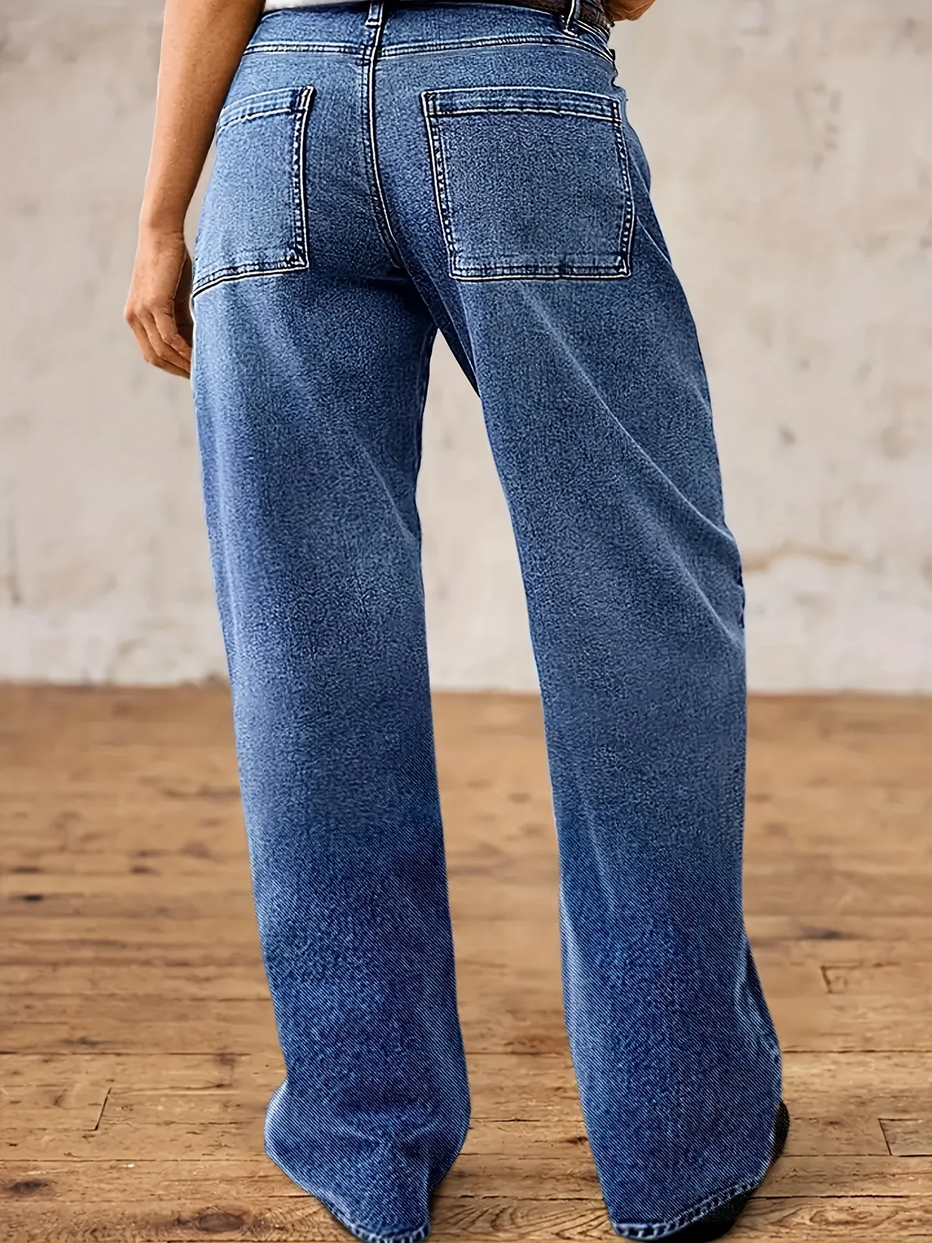 

Женские джинсы, свободные широкие прямые эластичные утягивающие универсальные повседневные длинные брюки со средней талией, женские джинсы и одежда (ремень в комплект не входит)