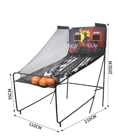 1-2Player Indoor Basketball Arcade Game Foldable Shooting Machine Electronic Street Basketball Arcade Game Machine