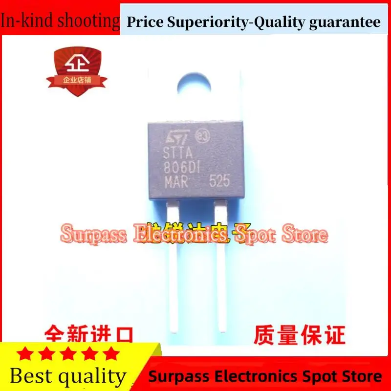 10PCS-100PCS   STTA806DI STTA806D TO-220  8A 600V Price Superiority-Quality guarantee