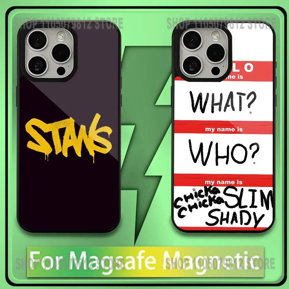 

E-Eminems STANS 2025 Phone Case For iPhone17,16,15,14,13,12,11,Plus,Pro,Max,Mini Soft Magesafe Magnetic Wireless Charge