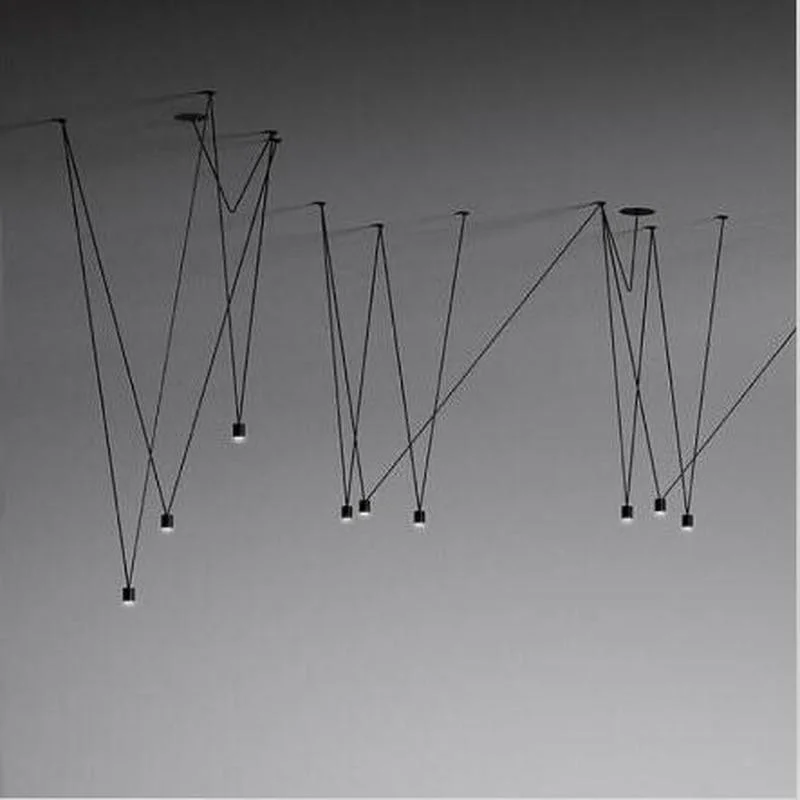 Modern DIY Line Geometric Pendant Light Vintage Match for Living Room Dining Room Pendant Lights Kitchen Kitchen Lights Hanging