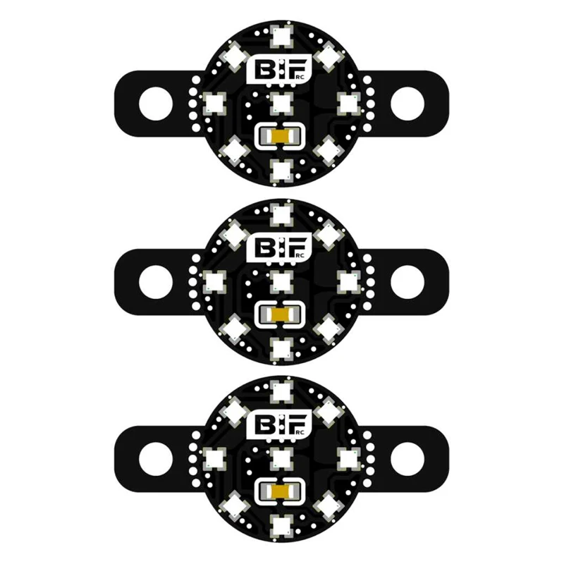 3PCS FPV Drone LED Light Board WS2812 Lamp Bead 3.3-5V Input 15mm Mounting Hole Distance for RC Car DIY Modification Accessories