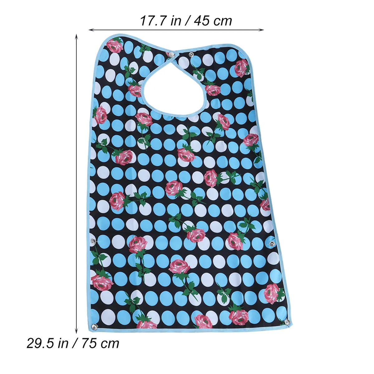 Double Layer Machine Washable Adult Waterproof Bib Clothing Protector Mealtime Use Detachable Crumb Catcher Comfortable Eating