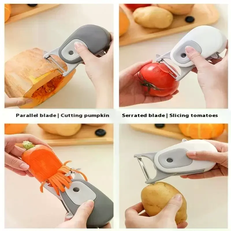 متعددة الوظائف مقشرة مغناطيسية قشر مكشطة الفولاذ المقاوم للصدأ المنزلية التفاح البطيخ مبشرة المطبخ الفاكهة مكشطة