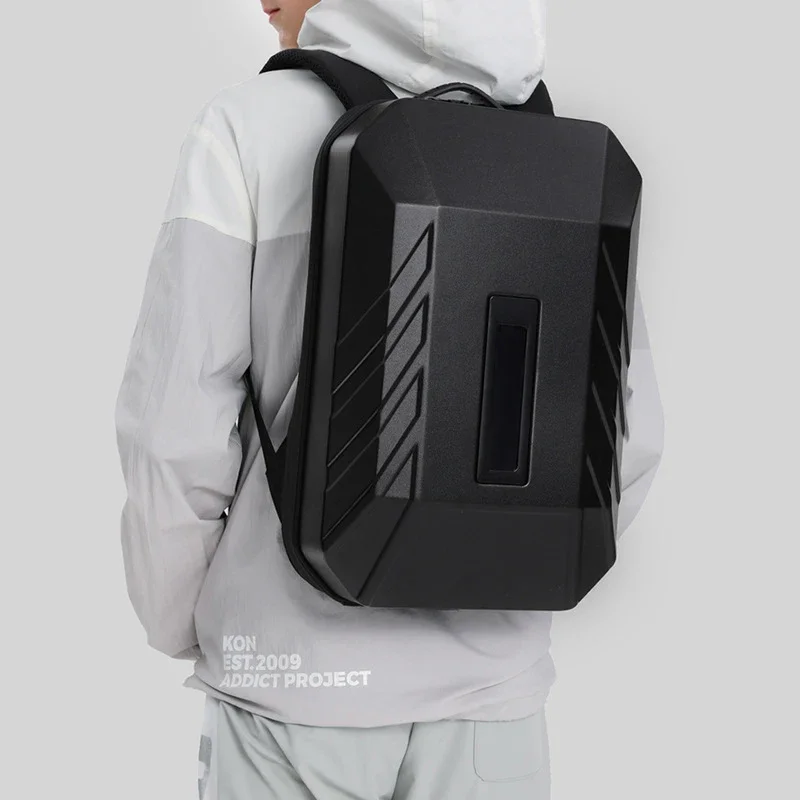 Imagem -06 - Mochila Multifuncional para Laptop de 15.6 Polegadas para Homens pc Casca Dura Bolsa Inteligente Led Porta Usb Antifurto à Prova Dágua