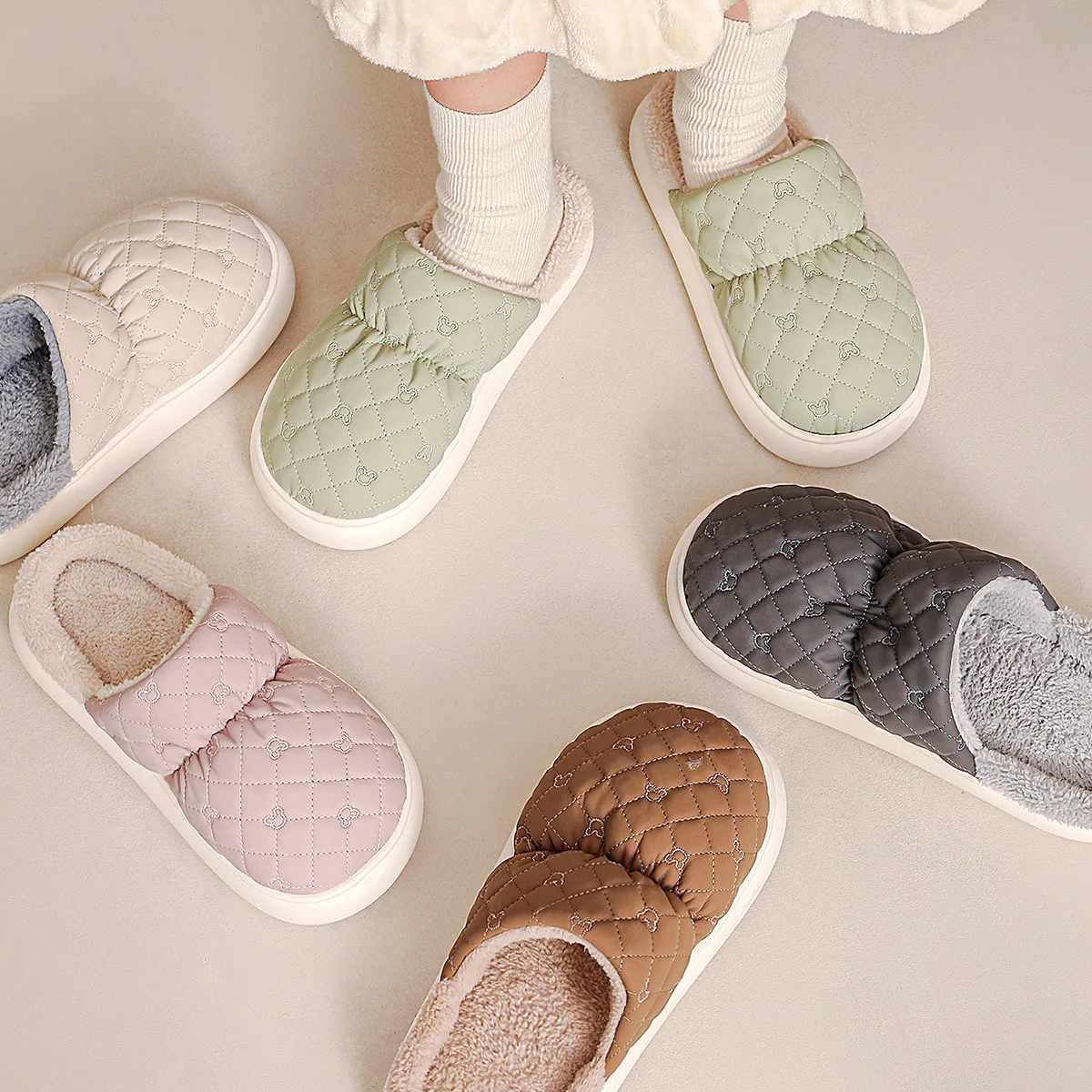 House Fuzzy Slipper Women Winter Warm Fur Plush Indoor Lazy Female Thermal Furry Home Room Shoe Funny Flat Flip Flop Men Male