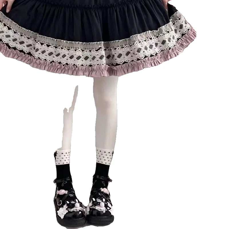 Simpatiche scarpe Lolita in pelle Pu Jk ragazze carine testa tonda principessa dolce ragazza scarpe Kawaii morbide scarpe da donna gotiche universitarie per studenti