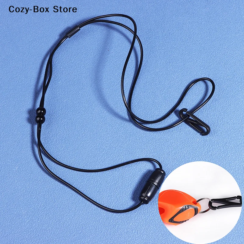 [ZY]Multipurpose Referee Whistle Rope Lanyard Black PVC Whistle Strap Long Lanyard Key Hanging Rope[ZY]
