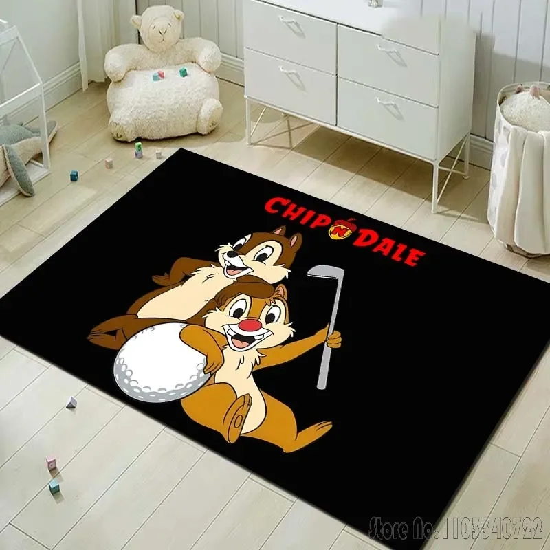 Disney chip 'n' dale impressão tapete para sala de estar quarto do miúdo decoração de casa área tapete antiderrapante sofá presente