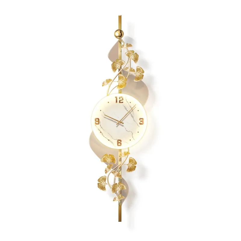 Modern and simple, living room clock wall clock light luxury, grille decorative pendant high sense