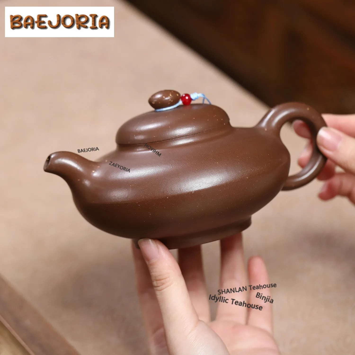 400ml Authentic Yixing Purple Clay Teapots Handmade He Huan Pot Raw Ore Purple Jade Gold Sand Mud Kettle Zisha Tea Set Craft