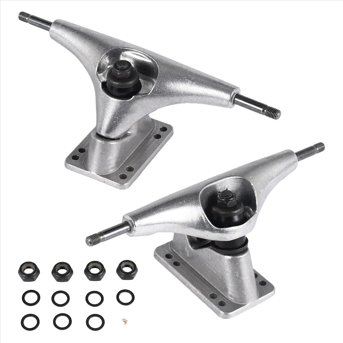 【CYBER MONDAY】2Pcs 6.25Inch Silver Surf Skateboard Trucks Surf Skate Skateboard Truck Fish Board Long Board Steering Bracket