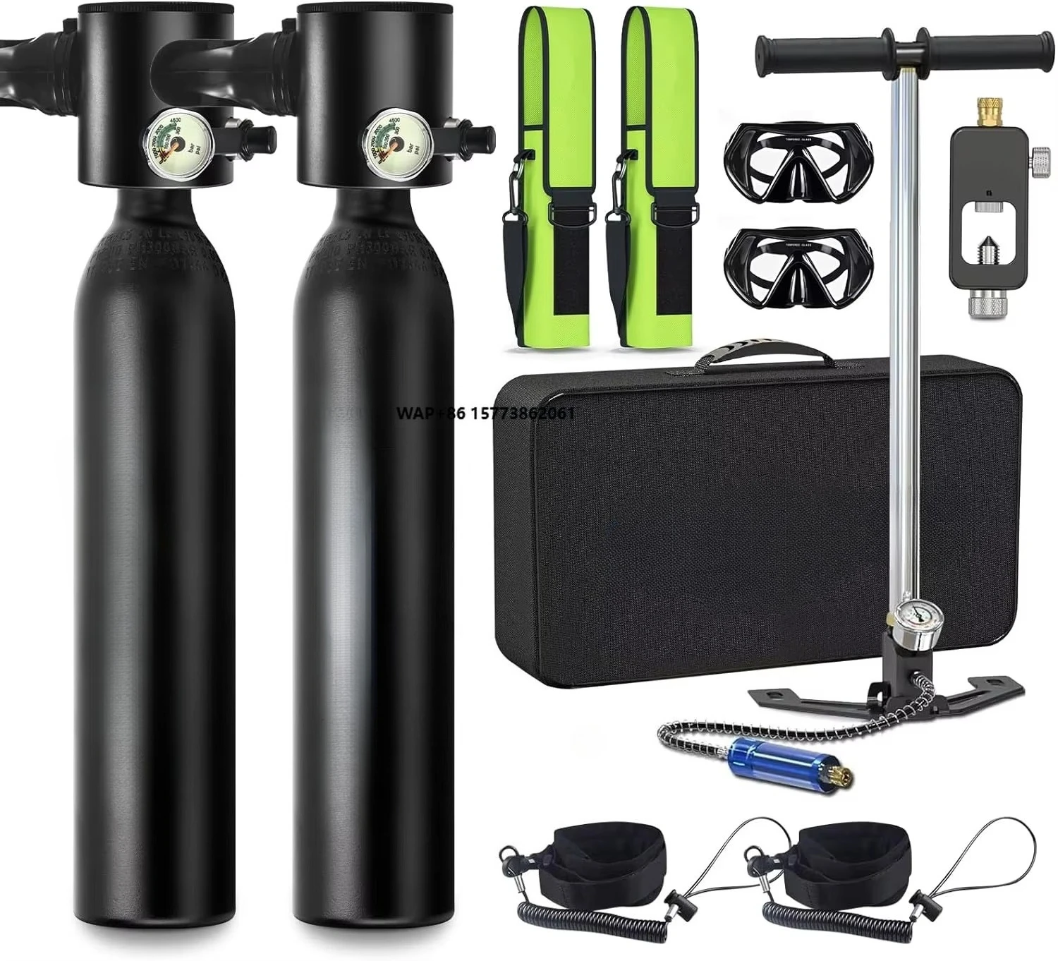

Portable Mini Scuba for 5-10 Min Underwater Adventure Dive System 0.5L Compact High-Pressure Lung Tank