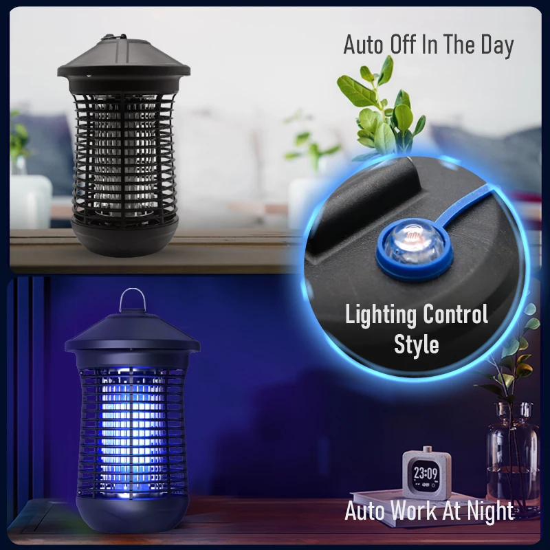 6W/18W UV Bulb Electric Shock Mosquito Killer Lamp 365nm Light Control Fly Trap Flies Insect Killer Bug Zapper Mosquito Lights