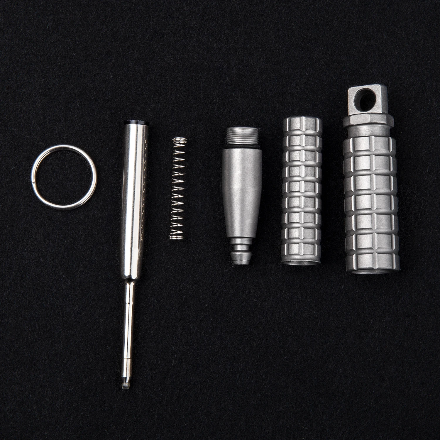 Mini Ballpoint Pen Titanium Alloy Signature Pen Outdoor Portable Stationery New EDC With Keychain