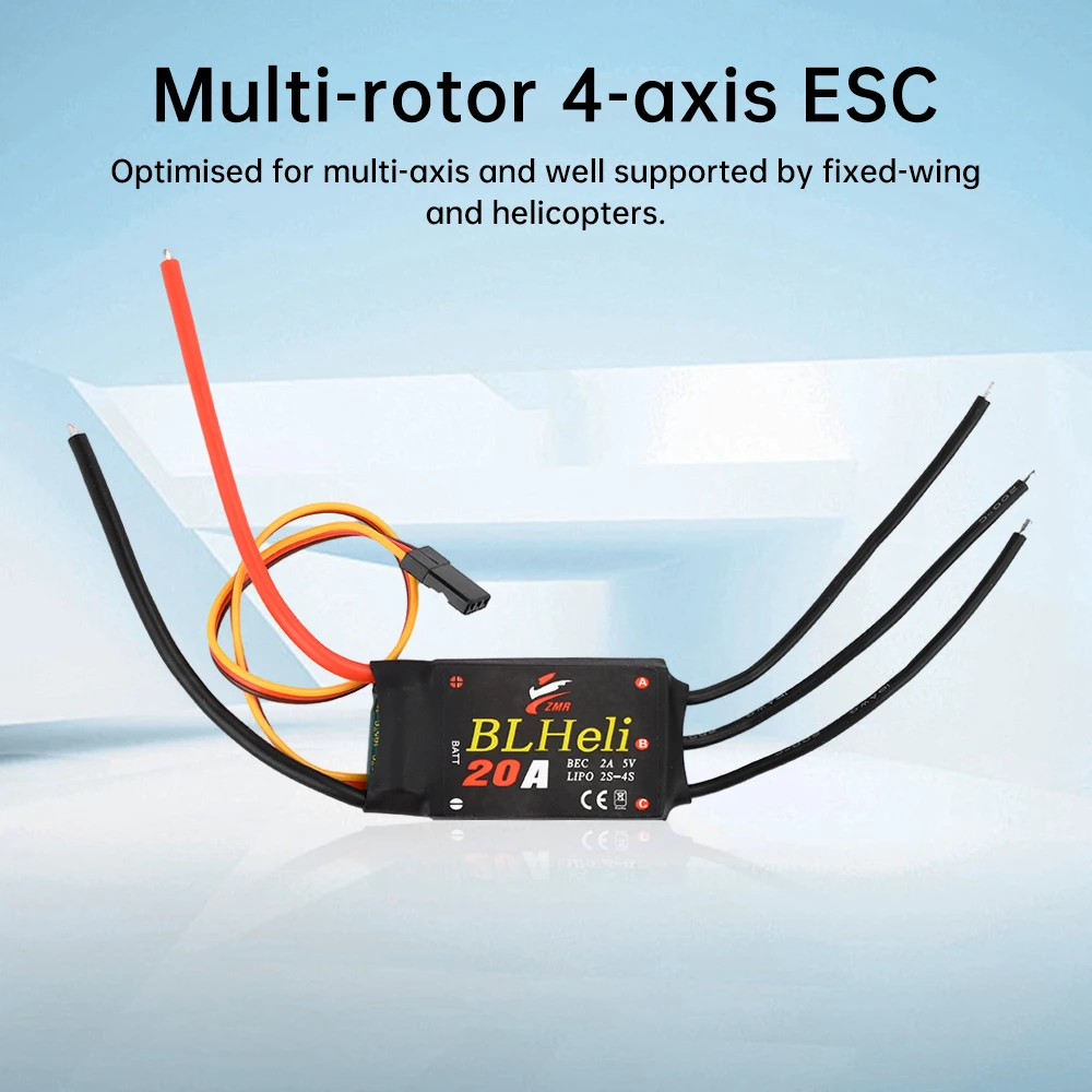 BLHeli Brushless ESC 12A 20A 30A 40A 50A with UBEC for Quadcopter Aircraft Model Fixed Wing Multi-axis DIY FPV RC Drone