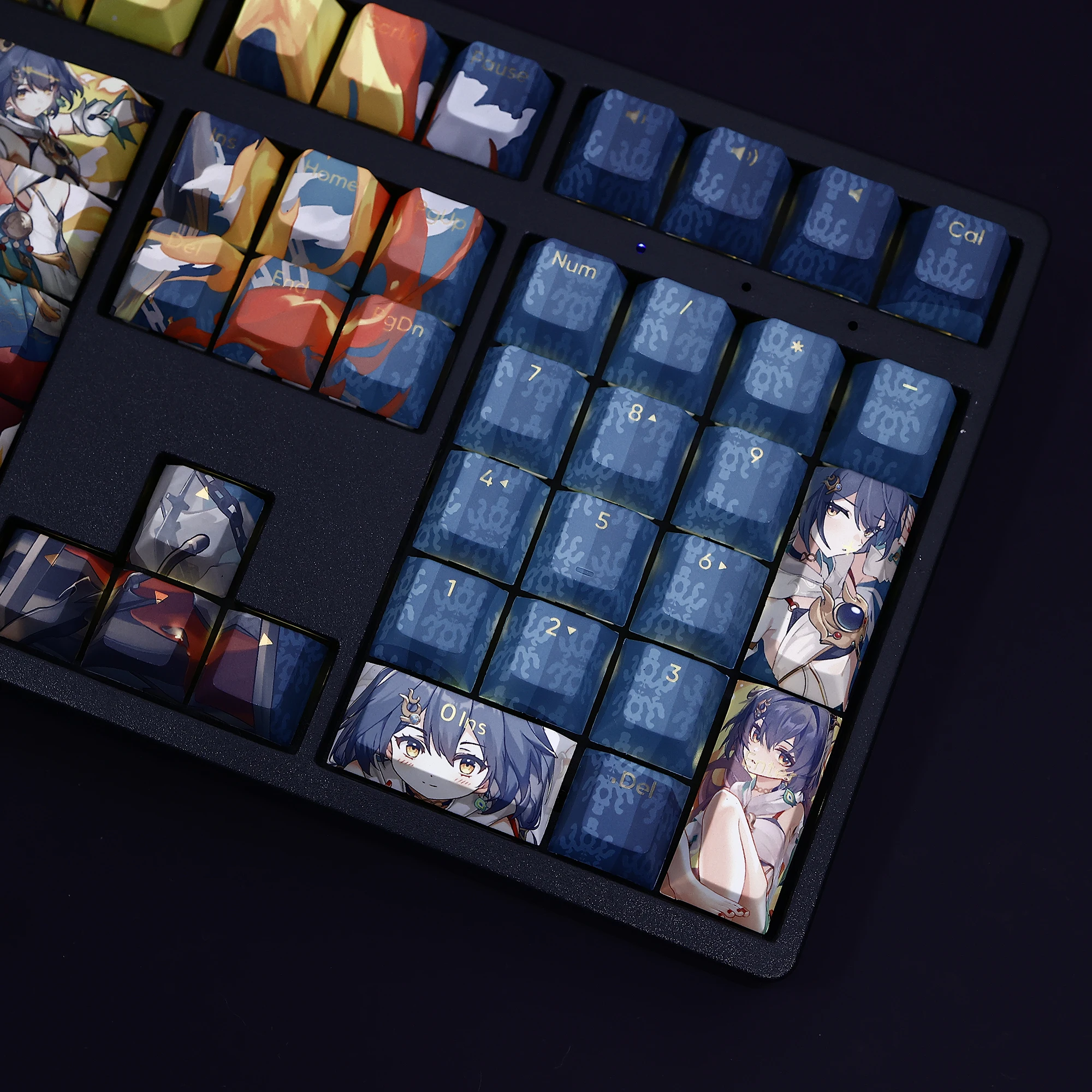 108 Tasten/Set Yunli Honkai: Sterns chiene pbt Kirsch profil DIY benutzer definierte Tasten kappen für MX-Schalter mechanische Tastatur Anime Spiel Geschenk