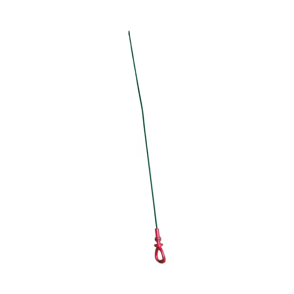 Oil Dipstick Gauge 6640100972 Red Silver For Ssangyong For Actyon Kyron For Rexton For 2008-2011 Car Engine Oil Level Check Tool