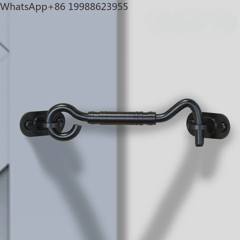 1Set Barn Door Lock 201 Stainless Steel Classic Hook Lock Latch for Sliding Gate Screen Door Privacy Security Hardware