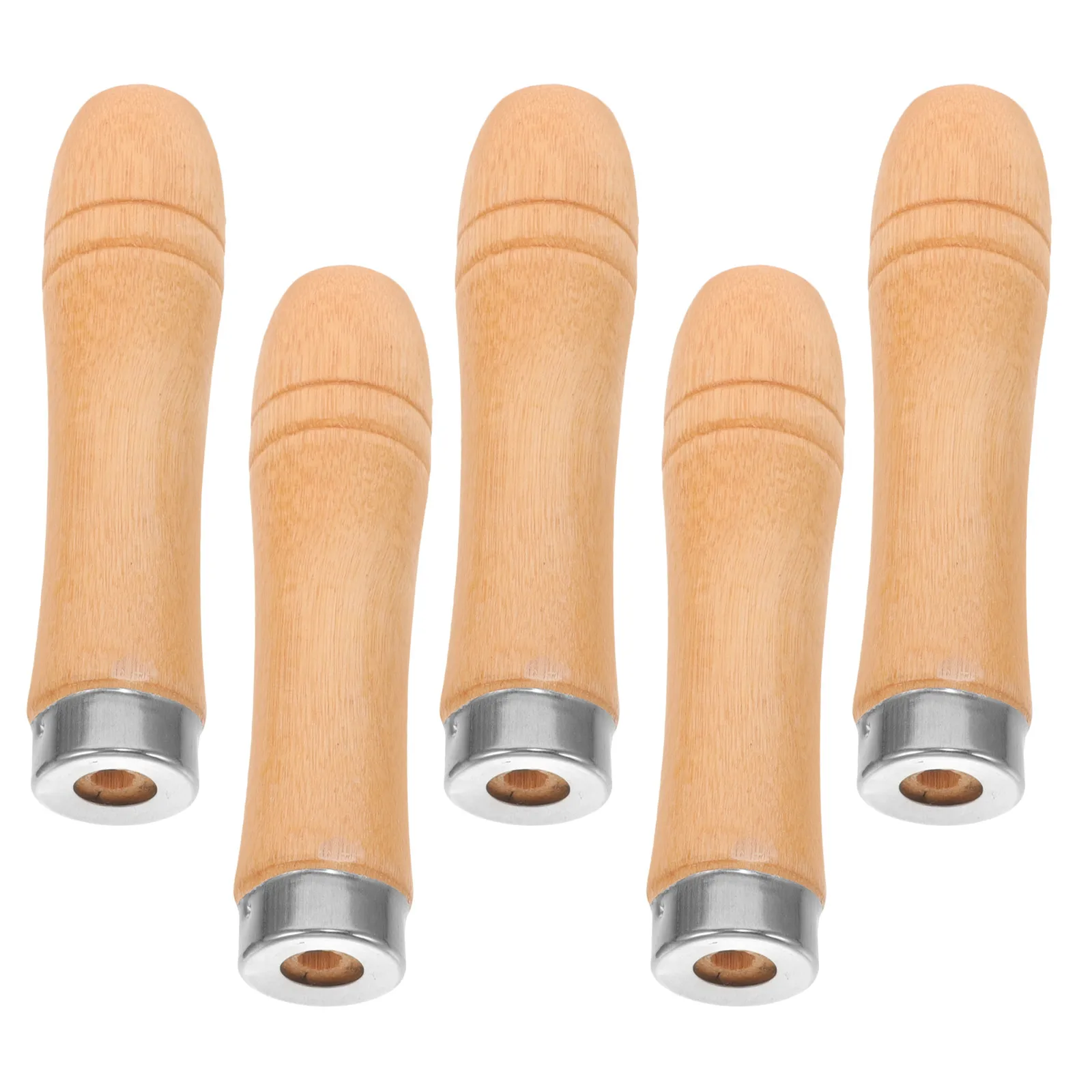 

5pcs Wood Replacement Handles for Pots Pans Spatula Spoon Set Detachable Kitchen Utensils Anti-scald Heat-insulation