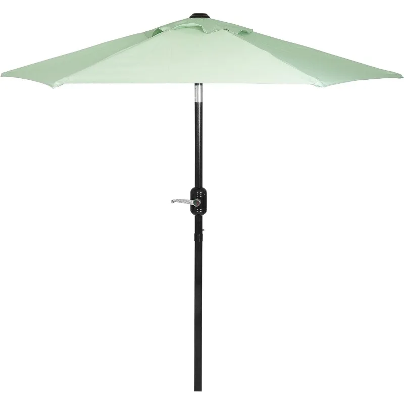 6 Ft Outdoor Patio Umbrella, Easy Open/Close Crank and Push Button Tilt Adjustment