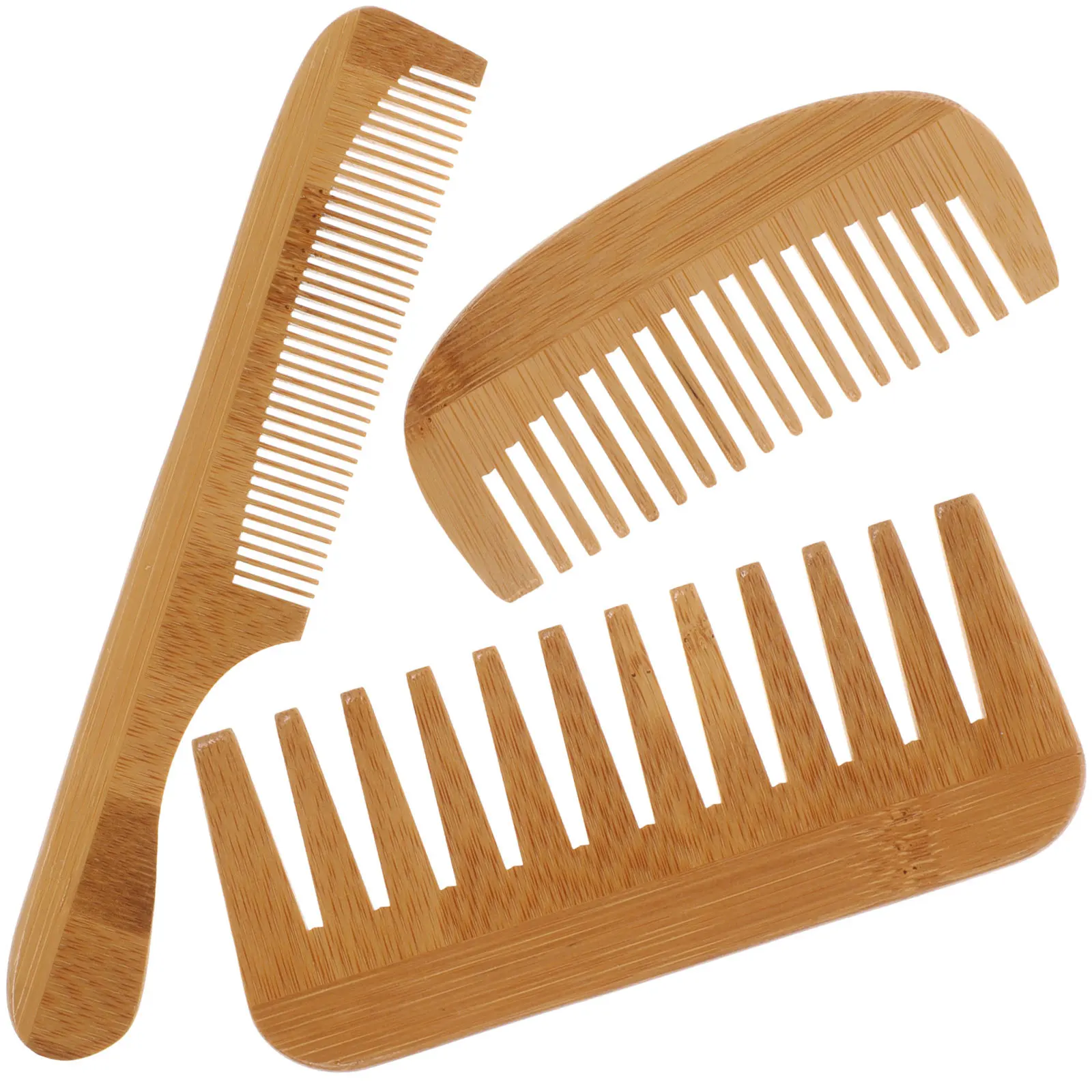 

3 шт. бамбуковые расчески для волос портативный легкий парикмахерский набор для домашней парикмахерской многофункциональные инструменты для укладки волос
