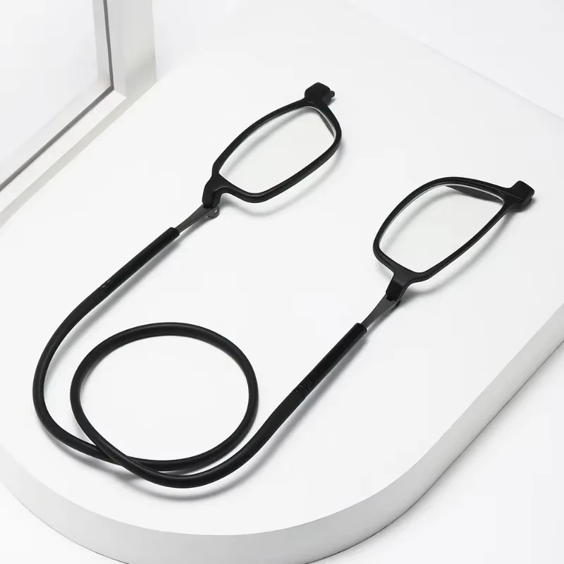 Gafas de Lectura para Presbicia para Hombre y Mujer, con Bloqueo de Luz Azul, Diseño Plegable con Cordón para Colgar, Portátiles, Anti-Fatiga Ocular, Ligeras