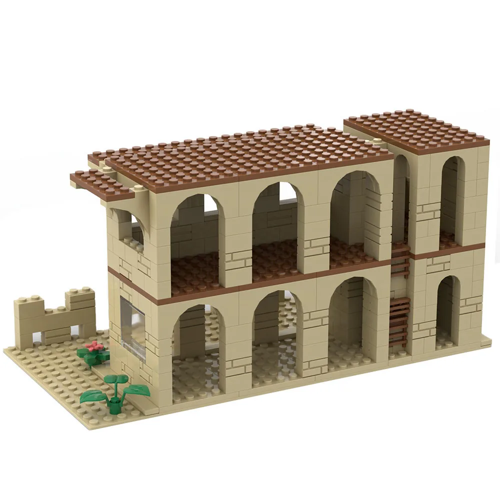 MOC Street View-casa de construcción, modelo de bloques de construcción ensamblados, juguetes para niños y adultos, regalos de cumpleaños