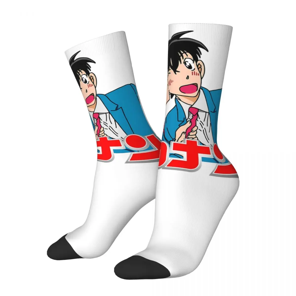 Detective Conan Ran Kiss Shinichi Socks Men's Women's Casual Socks Novelty Spring Summer Autumn Winter Middle Tube Socks Gifts