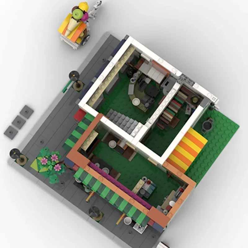 Moc ビルディングブロックチャイナタウンオフィスモデルテクノロジーレンガ DIY アセンブリモジュラーシティストリートビューおもちゃ用