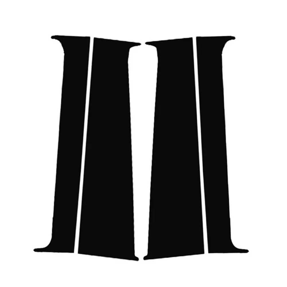 4 قطعة عمود أسود لامع المشاركات غطاء نافذة الباب ل T5 ل T6 2008-2021 Carwww ملصقاتwwwAutowWPartswwwAccessories