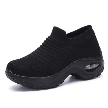 Tênis feminino versátil senhoras tênis ortopédicos plataforma sapatos femininos sapatos casuais antiderrapante resistente ao desgaste tenis de mujer