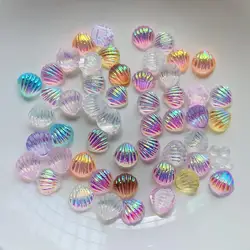 50pcs mixed color AB shell nail Rhinestone Earrings accessories DIY decorative flat back crystal rhinestone