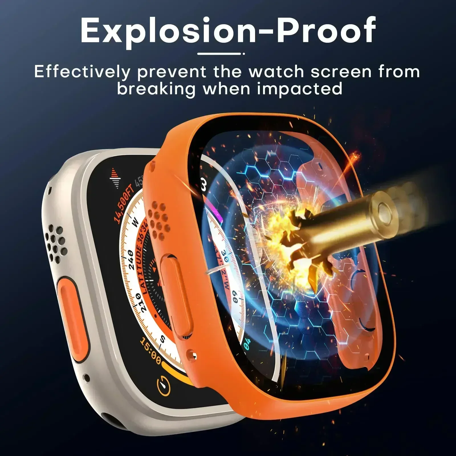 واقي شاشة من الزجاج المقسى لساعة أبل ، إكسسوارات ساعة ذكية ألترا 2 ، 49 * #5