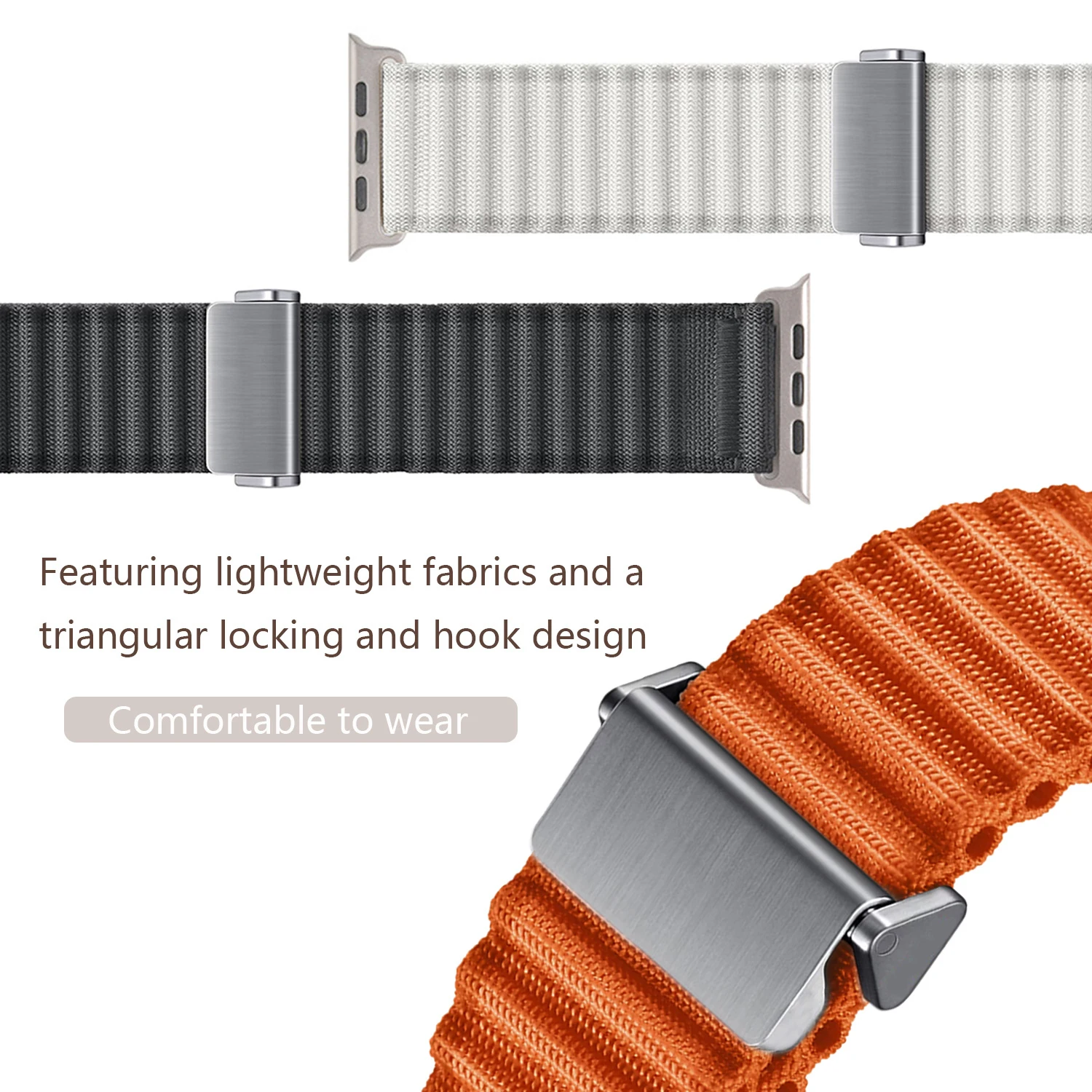 Nylon Loop Band For Apple Watch 10 11 46/42mm Strap Weaves Bracelet For iWatch 9 8 7 5 4 SE3 Ultra 3 49mm Replaceable Wristband